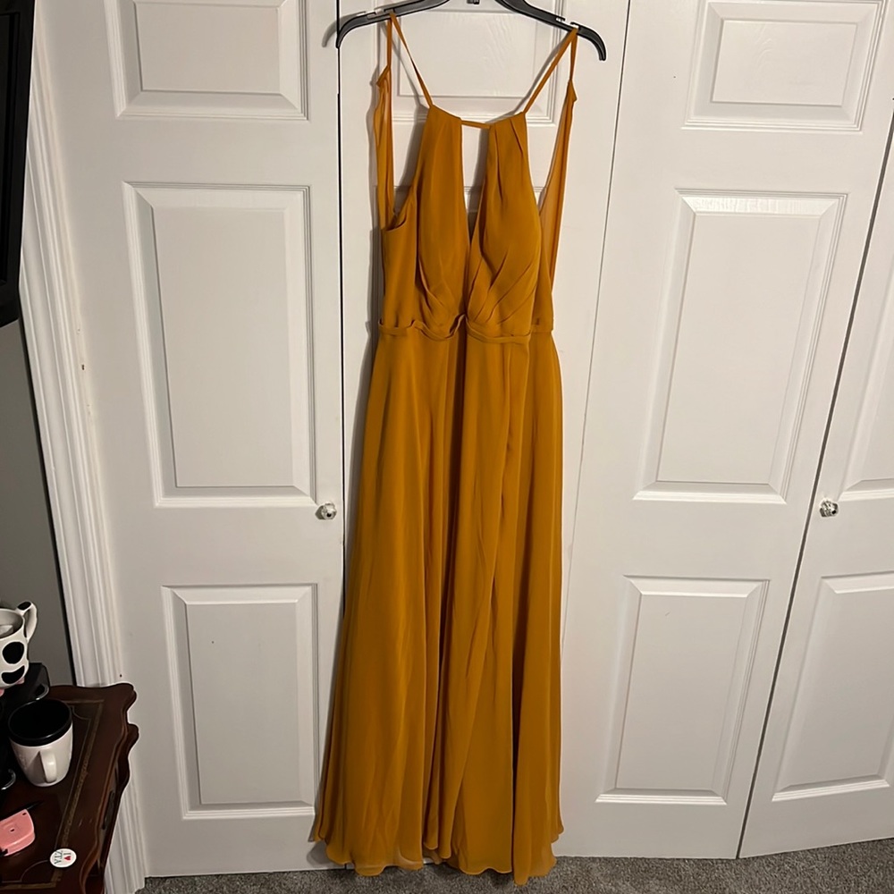 Azazie Dress in color Butterscotch
